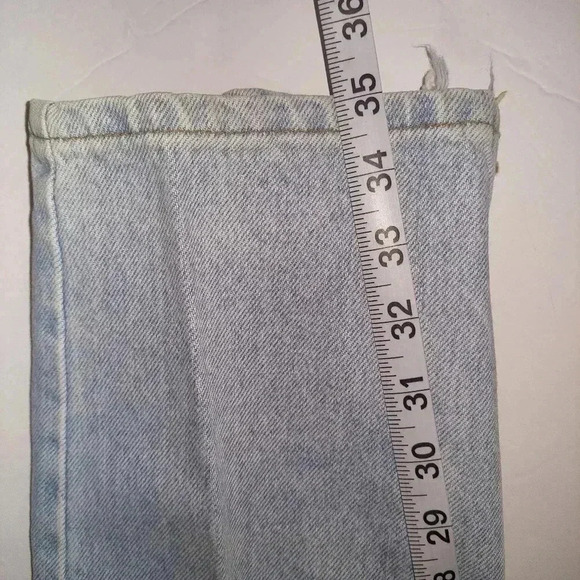 Vtg  80s Levis 505 Denim Jeans Sz 34x36 Light Wash Orange Tab USA 40550-0234 - Picture 11 of 11